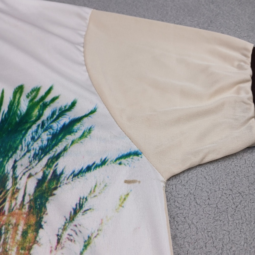 Vintage Bermuda Carousel Ringer T-Shirt Mens XL Cream Souvenir Photo Print 70s - Picture 3 of 9